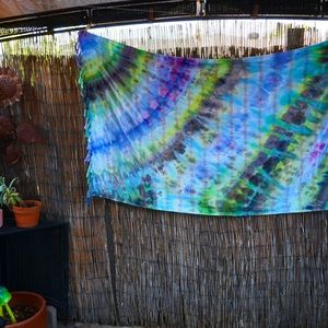 Tie-dyed oversized beach towel